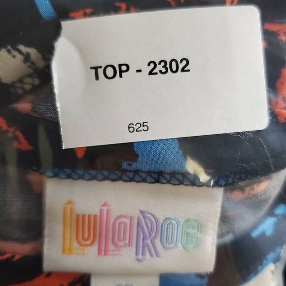 LuLaRoe Women's Carly Dress Size 12 Black Starfish Print High-Low Hem Stretch Kn - Picture 8 of 8